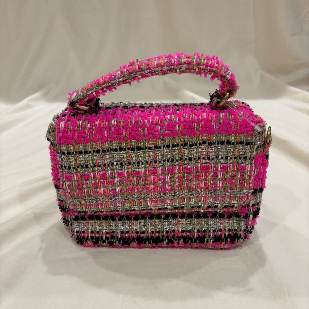 Anthropologie Pink Tweed bag